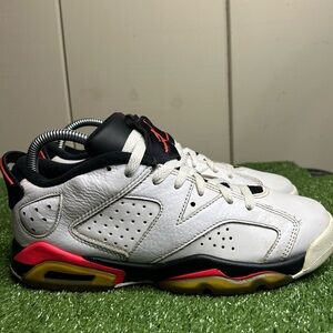 Size 6.5Y- Jordan 6 Retro Low "White Infrared"